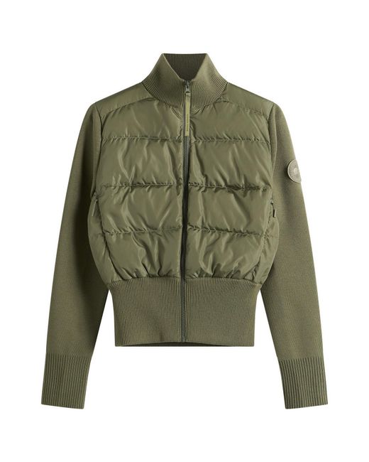 Canada Goose Green Hybridge Wide Quilt Knit Jacket