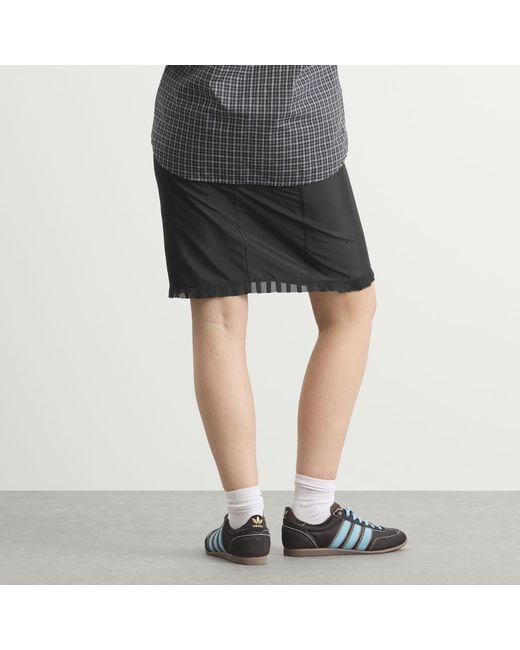 DUNST Black H-Line Laced Midi Skirt