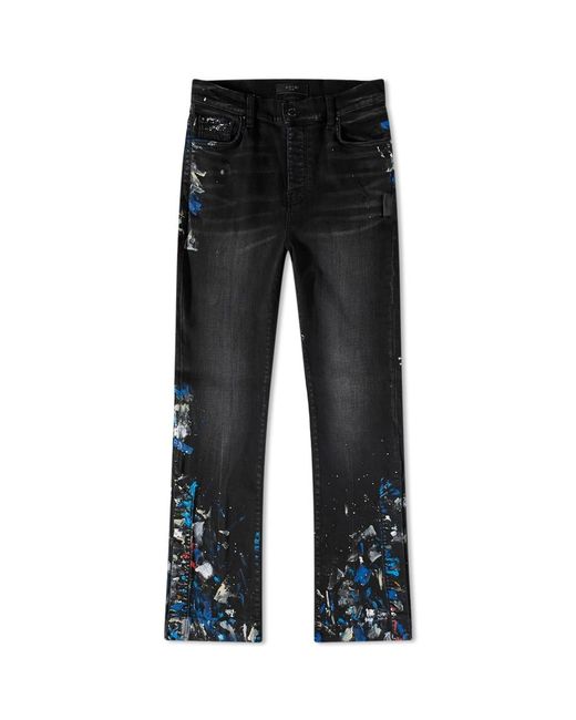 Amiri Paint Splatter Flare Jean in Black Lyst