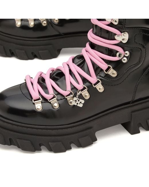 Ganni Black Cleated Mountain Boots