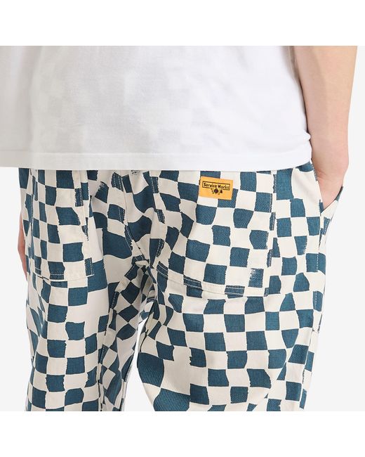 Service Works Blue Printed Chef Pant for men