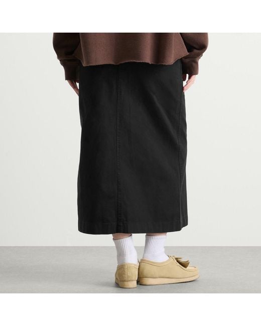 Gramicci Black Long Baker Midi Skirt