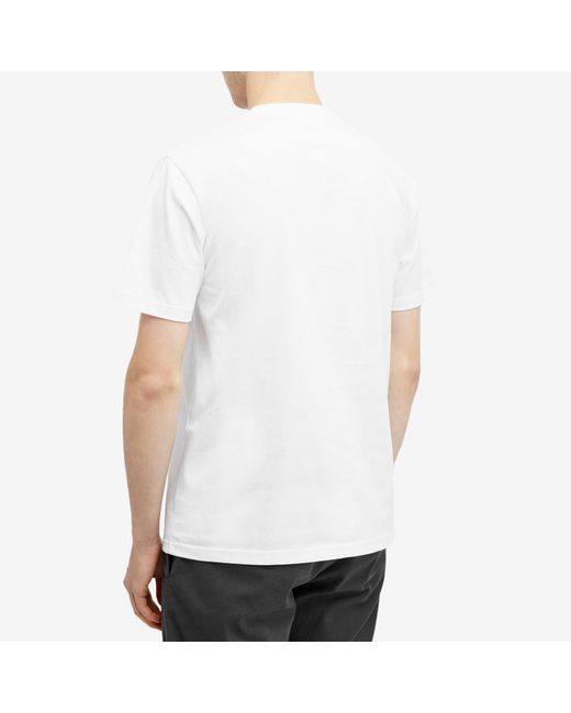 Norse Projects White Johannes Organic Cliff Print T-Shirt for men