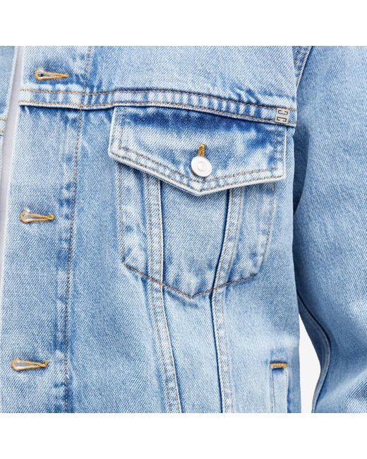 Givenchy Blue 4G Rivet Denim Jacket for men