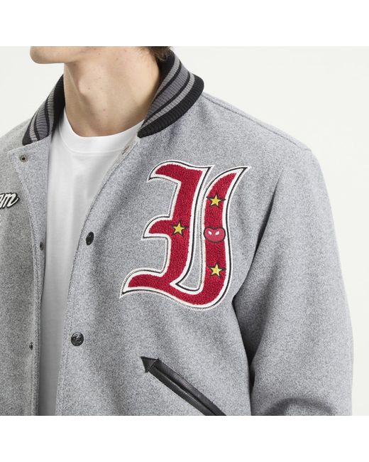 ICECREAM Gray Mascot Varsity Jacket for men