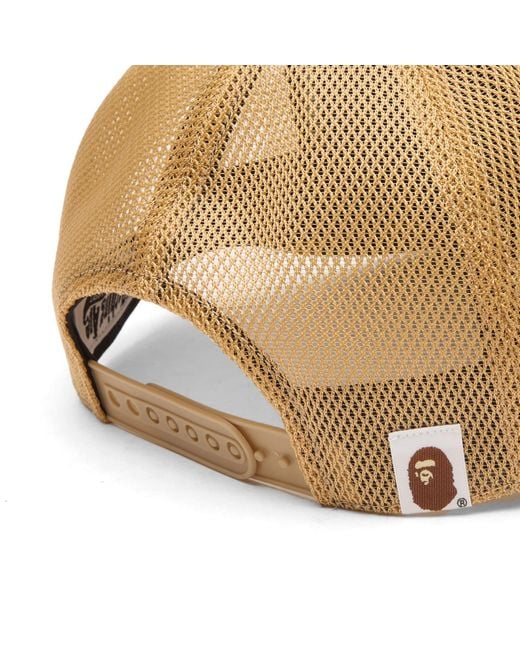 A Bathing Ape Yellow 1St Camo College Mesh Cap for men