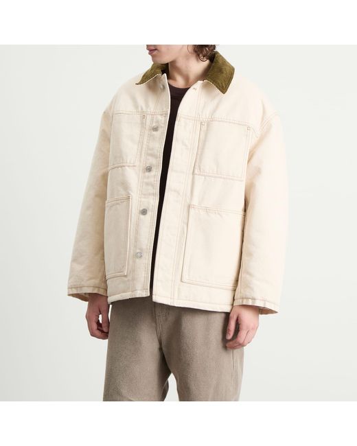AMI Natural Off- Cotton Twill Worker Jacket for men