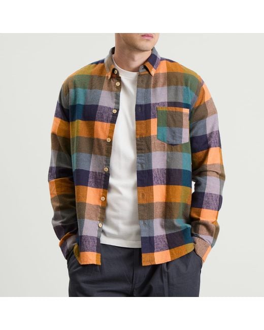 Folk Blue Relaxed Fit Shirt for men