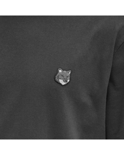 Maison Kitsuné Black Bold Fox Head Patch Comfort T-Shirt for men