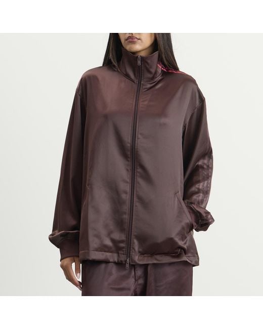 Y-3 Brown Satin Track Jacket