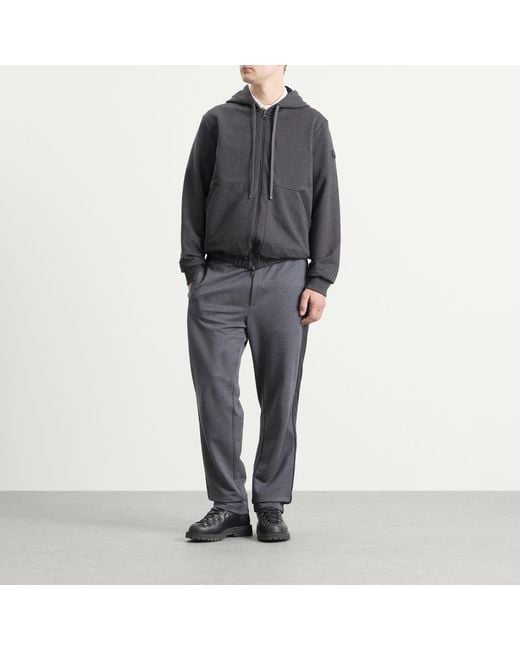 Moncler Gray Zip Up Hoodie for men
