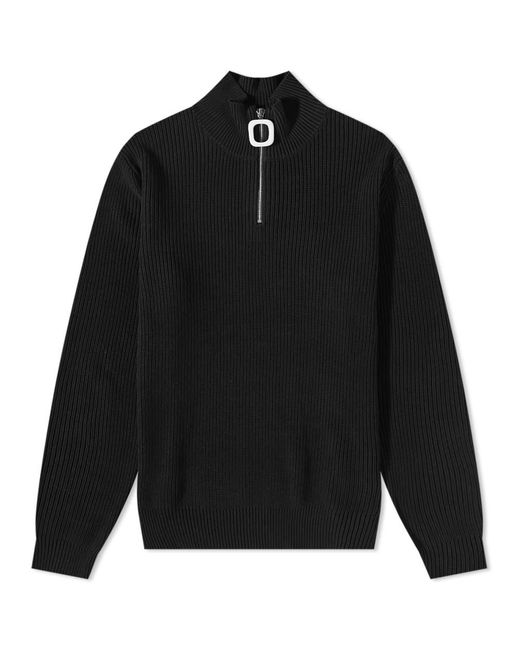 JW Anderson Half Zip Jumper in Black for Men Lyst