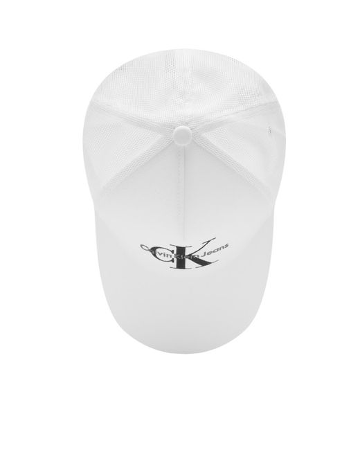 Calvin Klein Monogram Trucker Cap in White | Lyst
