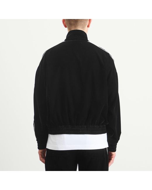 Cole Buxton Black Velour Track Jacket for men