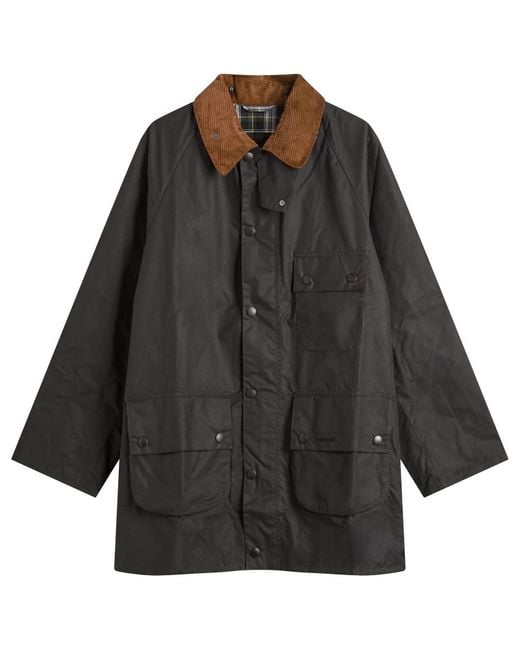 Barbour Black Os Solway Wax Jacket for men
