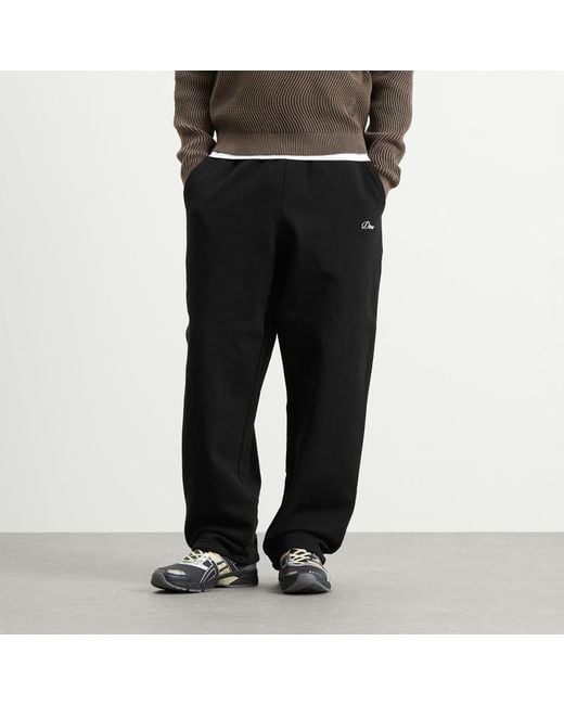 Dime Black Cursive Small Logo Sweatpants for men
