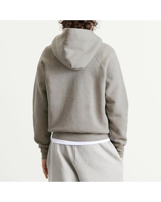 Les Tien Gray Heavyweight Raglan Zip Hoodie for men