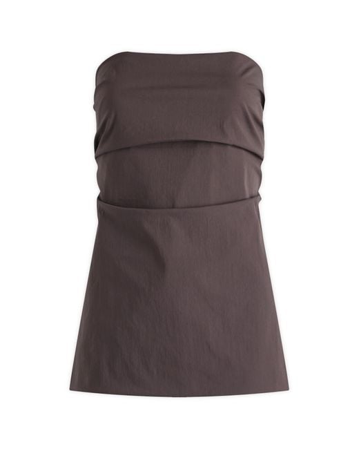 St. Agni Brown Strapless Tie Back Top