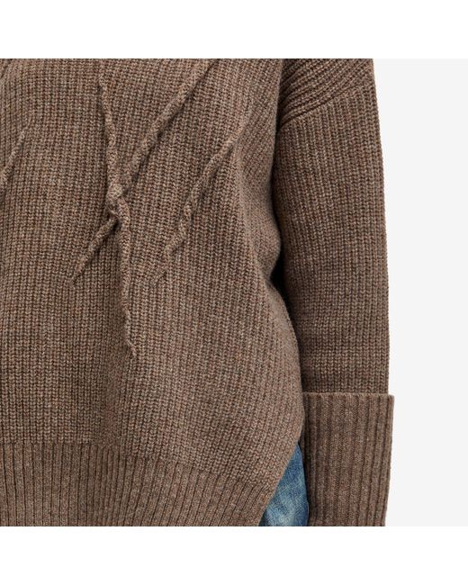 Undercover Brown Oversized Knitted Jumper