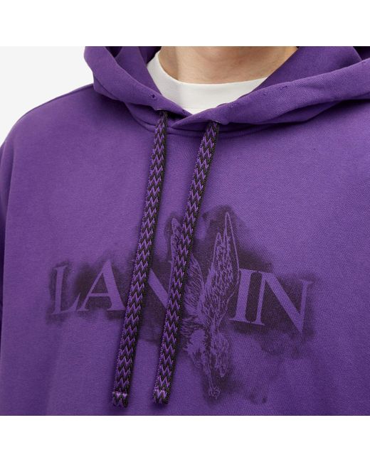 Lanvin Purple X Future Print Hoodie for men