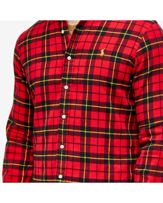 Polo Ralph Lauren Red Check Flannel Shirt for men