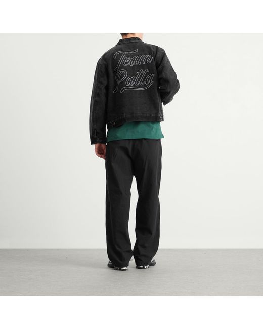 PATTA Black Washed Canvas Jacket for men