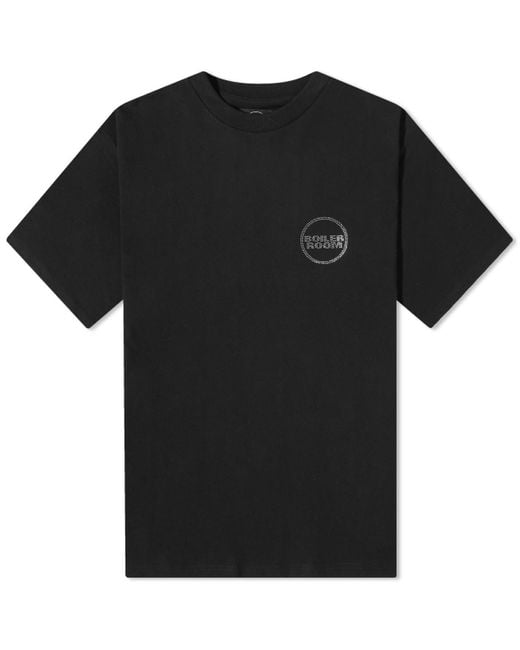 BOILER ROOM Black Diamante Logo T-shirt for men