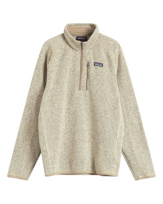 Patagonia Natural Better Sweater 1/4 Zip Pullover Fleece for men