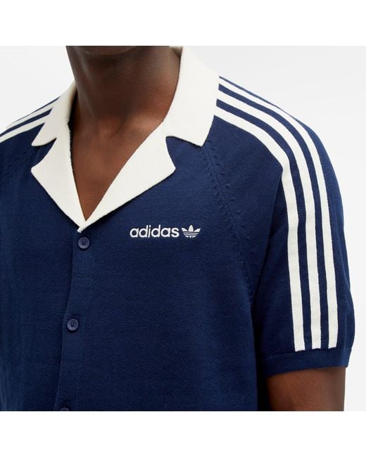 Adidas Blue Knitted T-Shirt for men