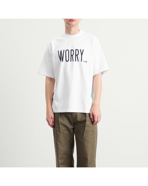 Unlikely Dry Goods White Authentic Worry T-Shirt for men