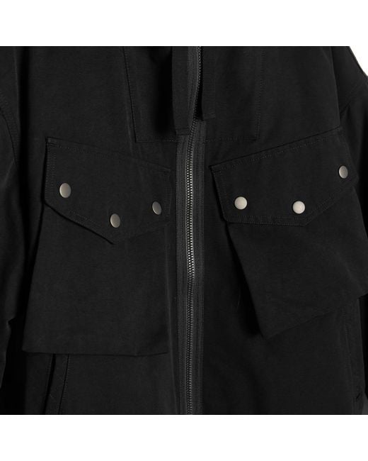 FRIZMWORKS Black Smock Hooded Jacket for men