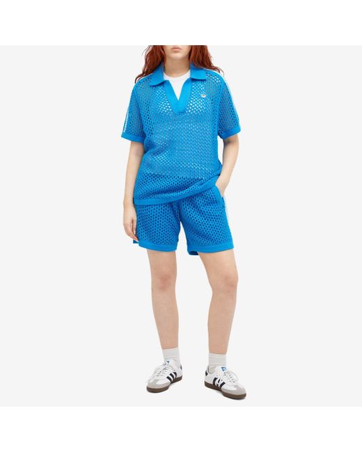 adidas Clot Crochet By Ec Polo in Blue | Lyst