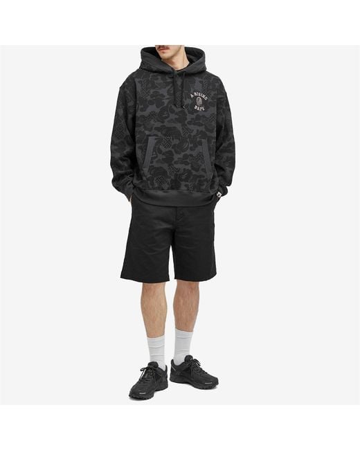 A Bathing Ape Black One Point Chino Shorts for men