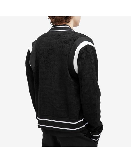 Givenchy Black Knitted Bomber Jacket for men