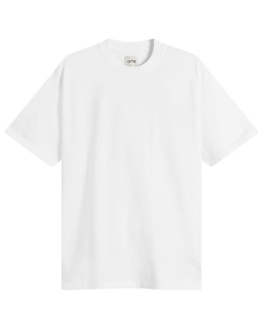 Arte' White Big Logo Back T-Shirt for men