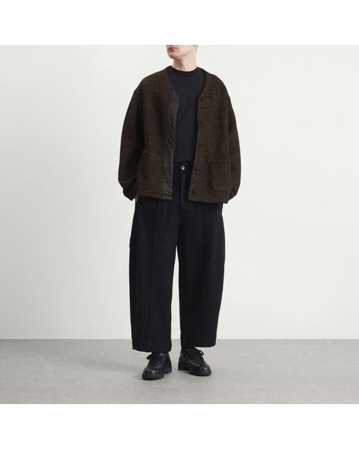 Engineered Garments Black Nep Knit Cardigan for men