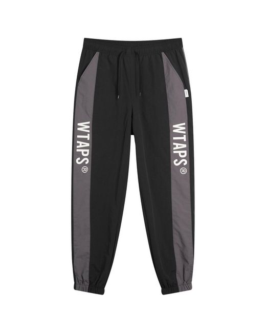 (w)taps Gray Logo Track Pants for men