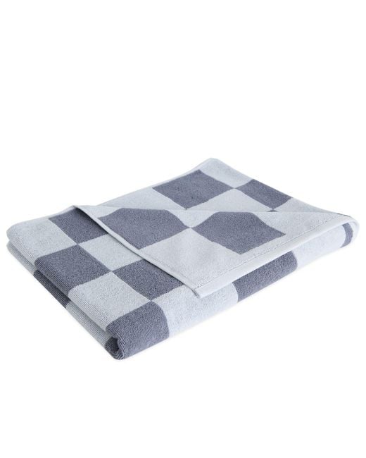 Hay Gray Check Bath Towel