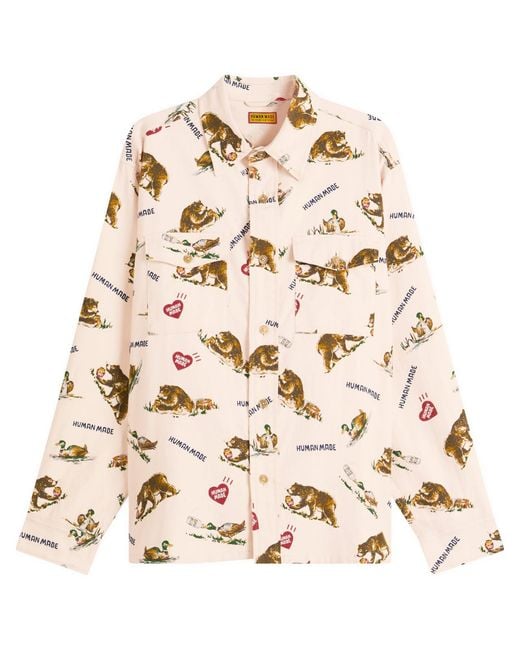 Human Made Natural Flannel Shirt for men