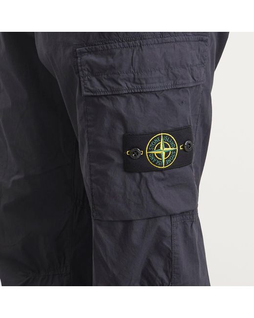 Stone Island Blue Tela Paracadute Cargo Trousers for men