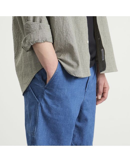 A.P.C. Blue Norris Denim Shorts for men