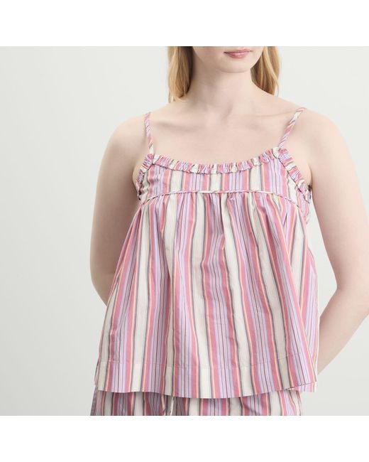 Damson Madder Pink Mafalda Ruffle Neck Top