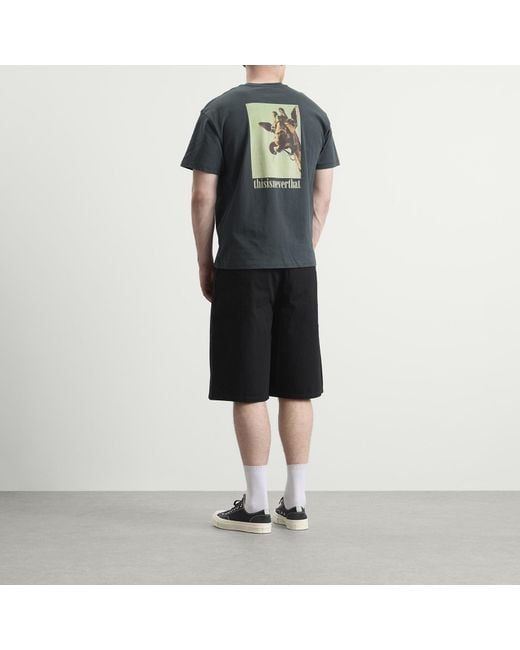 Thisisneverthat Black Giraffe T-Shirt for men