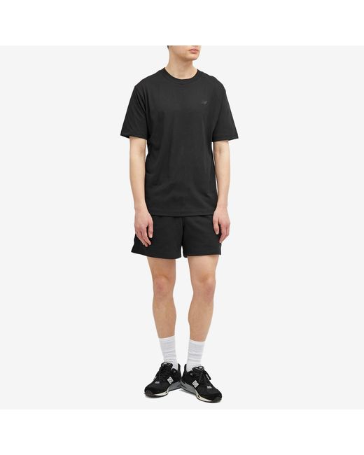 New Balance Black Nb Athletics Cotton T-Shirt for men
