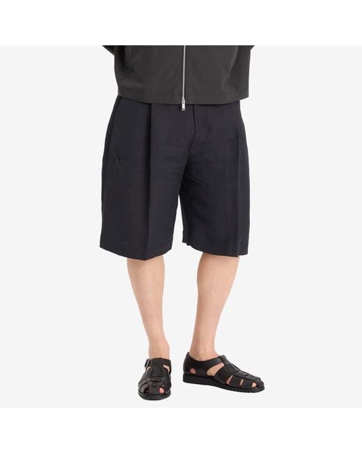 Studio Nicholson Black Fowld Tailored Shorts for men