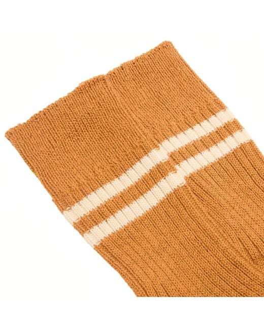 RoToTo Brown Hemp Organic Cotton Stripe Sock