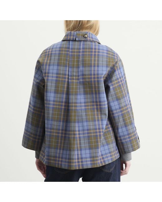 Damson Madder Green Reversible Jerry Crop Trench Coat