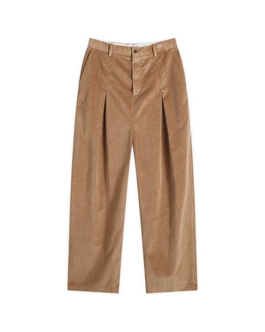パンツ LOEWE 23AW LOW CROTCH TROUSERS Low crotch trousers in cotton Beige - LOEWE
