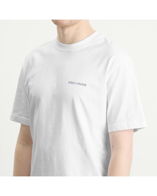 Daily Paper White Snake Shield T-Shirt for men