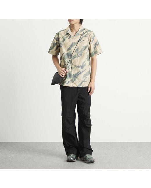 Maharishi Natural Bonsai Camo Ripstop Camp Collar Shirt for men